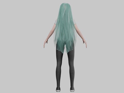 Pretty teen Woman V33362 3D Model