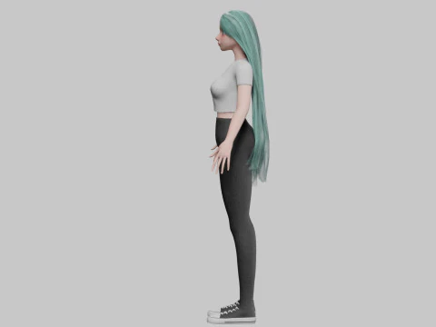 Pretty teen Woman V33362 3D Model