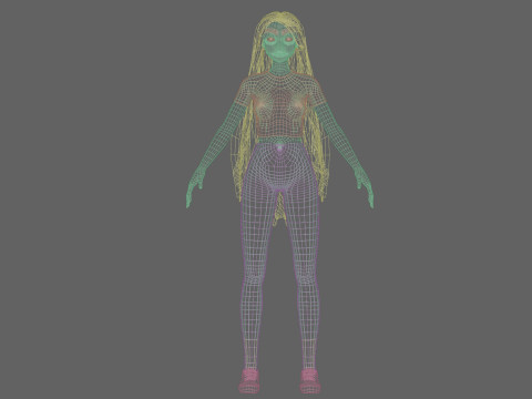 Pretty teen Woman V33362 3D Model