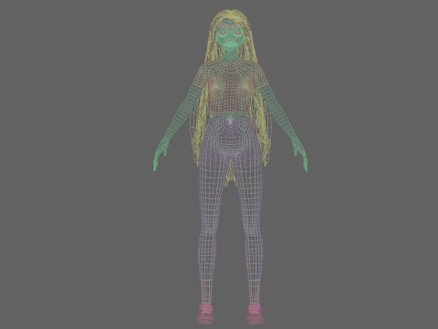 Pretty teen Woman V33362 3D Model