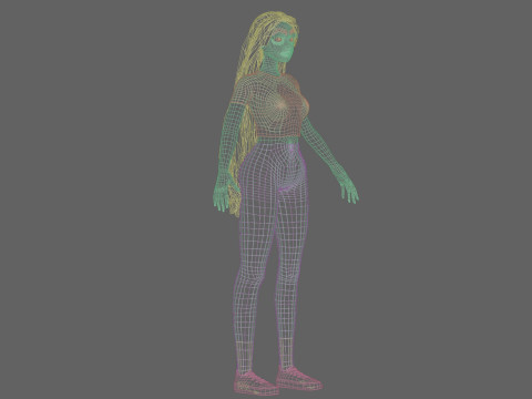 Pretty teen Woman V33362 3D Model