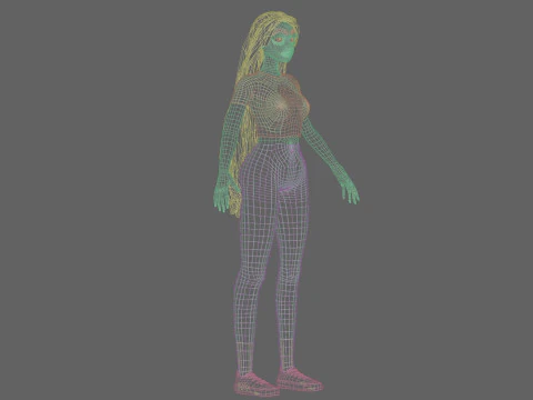 Pretty teen Woman V33362 3D Model