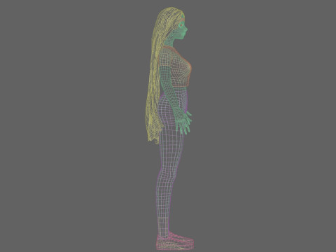 Pretty teen Woman V33362 3D Model
