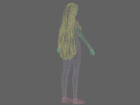 Pretty teen Woman V33362 3D Model