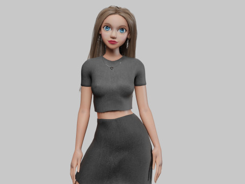 Pretty Young woman V33729 3D Model