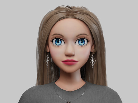 Pretty Young woman V33729 3D-Modell