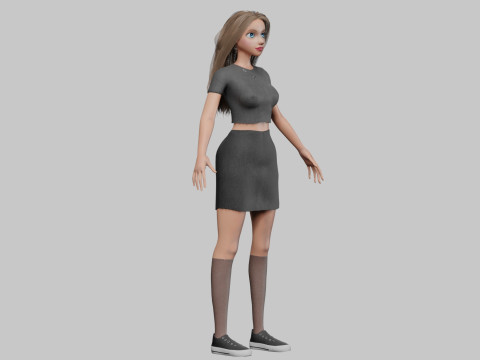 Pretty Young woman V33729 3D-Modell