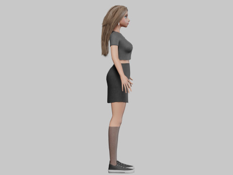 Pretty Young woman V33729 3D-Modell