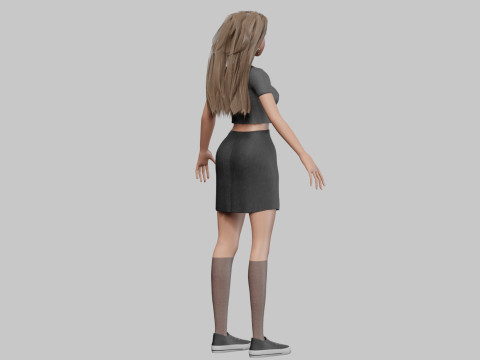 Pretty Young woman V33729 3D-Modell