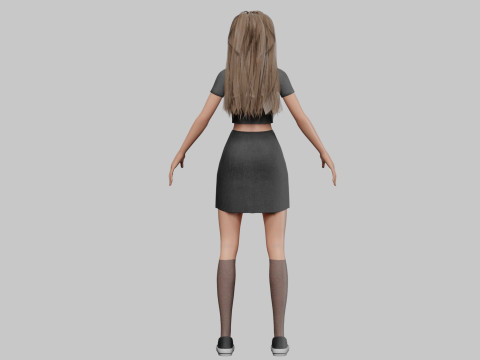 Pretty Young woman V33729 3D-Modell