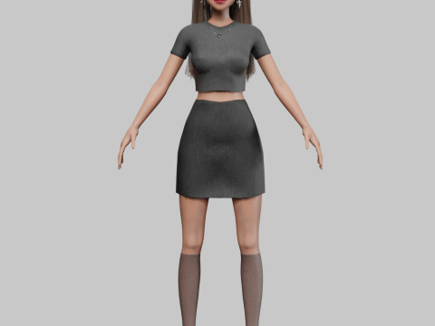 Pretty Young woman V33729 3D-Modell