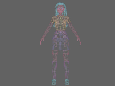 Pretty Young woman V33729 3D-Modell