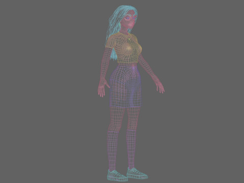 Pretty Young woman V33729 3D-Modell