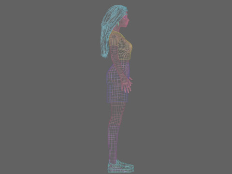 Pretty Young woman V33729 3D-Modell