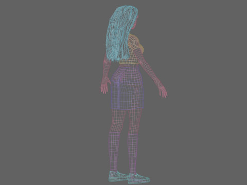 Pretty Young woman V33729 3D-Modell