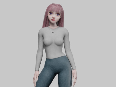 Standard Basic Woman V31507 3D 모델