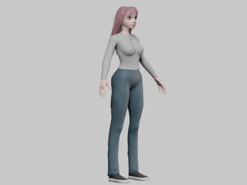 Standard Basic Woman V31507 3D 模型