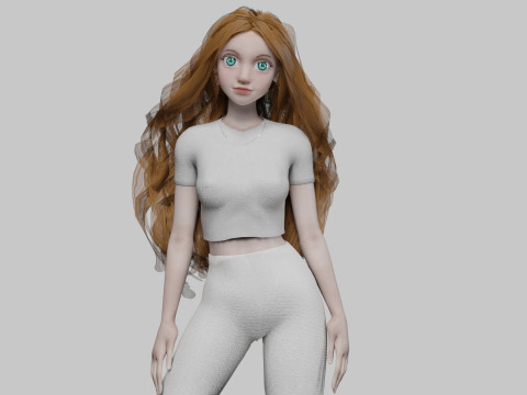 Standard cute Woman V37535 Modelo 3D