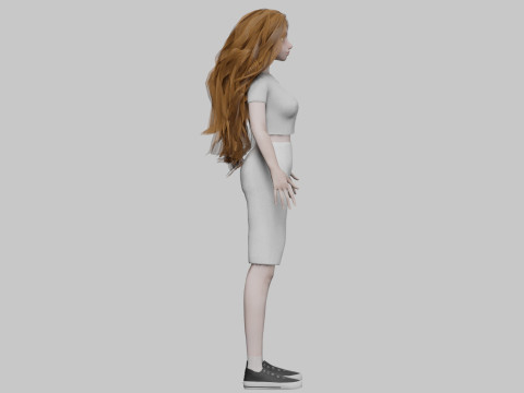 Standard cute Woman V37535 Model 3D