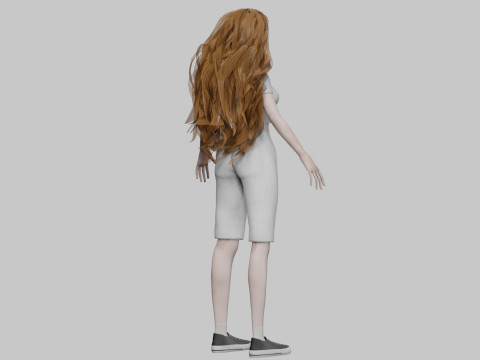 Standard cute Woman V37535 Model 3D