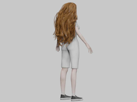 Standard cute Woman V37535 3D Model