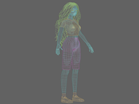 Standard cute Woman V37535 Model 3D