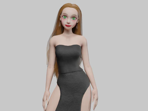 Standard Pretty woman V32988 3D Model