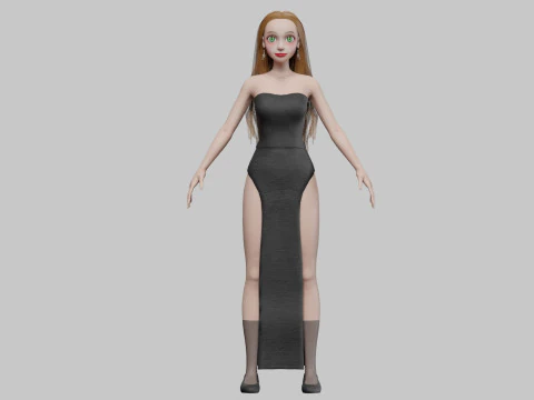 Standard Pretty woman V32988 3D Model