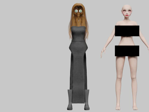 Standard Pretty woman V32988 3D Model
