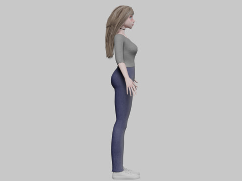 Stylized cute Woman V33905 3D 모델