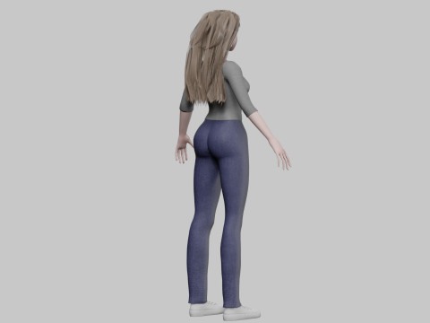 Stylized cute Woman V33905 3D 모델