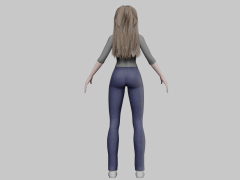 Stylized cute Woman V33905 3D 모델