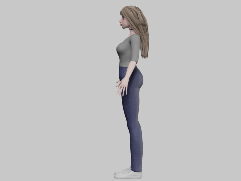 Stylized cute Woman V33905 3D 모델