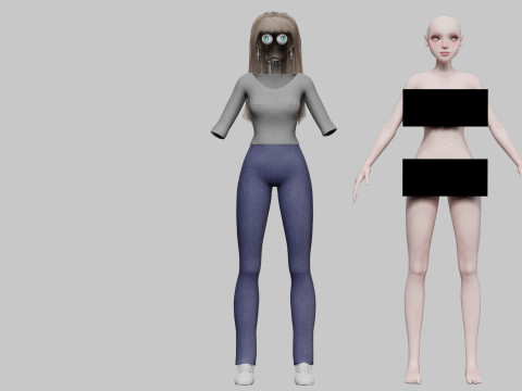Stylized cute Woman V33905 3D 모델