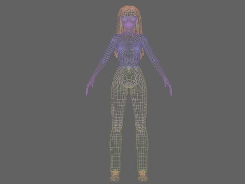 Stylized cute Woman V33905 3D 모델