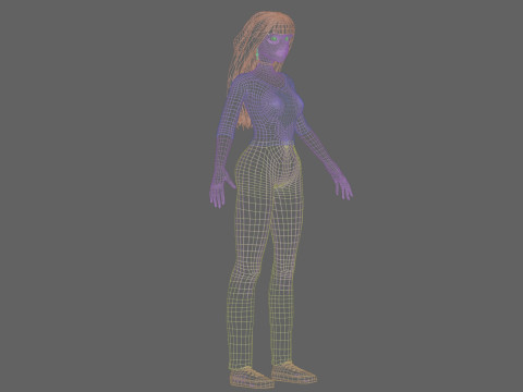 Stylized cute Woman V33905 3D 모델