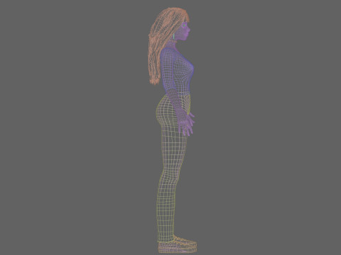 Stylized cute Woman V33905 3D 모델