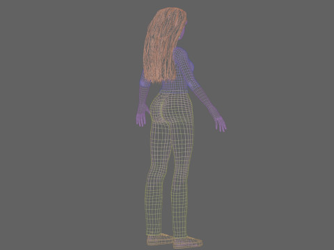 Stylized cute Woman V33905 3D 모델