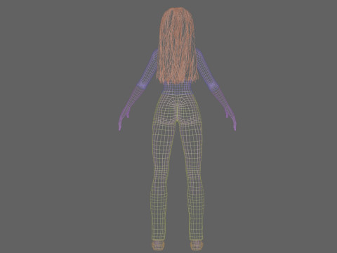 Stylized cute Woman V33905 3D 모델