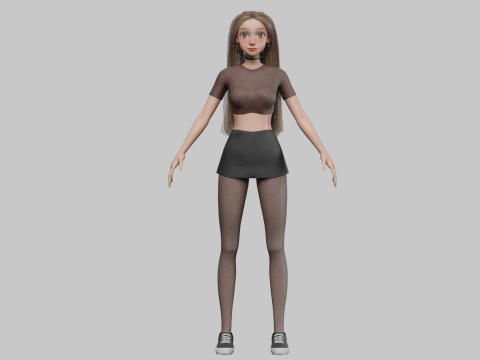 Stylized Pretty Woman V33151 Model 3D