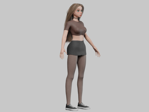 Stylized Pretty Woman V33151 Model 3D