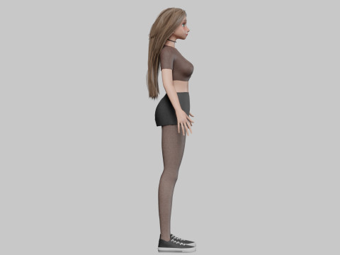 Stylized Pretty Woman V33151 Model 3D