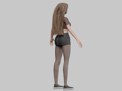 Stylized Pretty Woman V33151 Model 3D