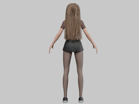 Stylized Pretty Woman V33151 Model 3D