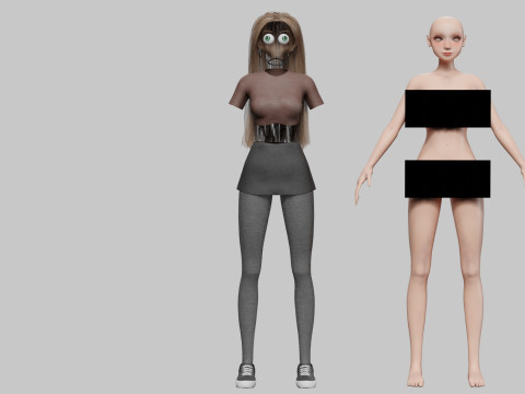 Stylized Pretty Woman V33151 Model 3D