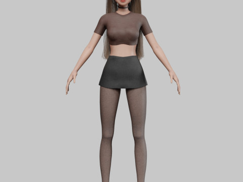 Stylized Pretty Woman V33151 Model 3D