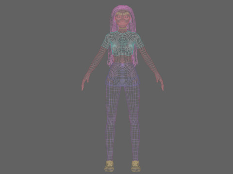 Stylized Pretty Woman V33151 Model 3D
