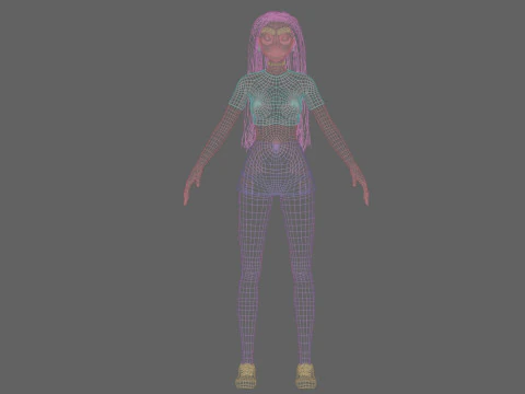 Stylized Pretty Woman V33151 3D Model