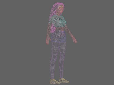 Stylized Pretty Woman V33151 Model 3D