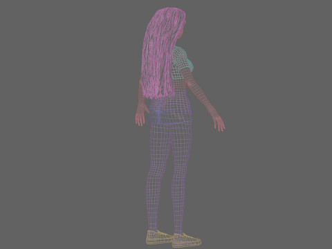 Stylized Pretty Woman V33151 Model 3D
